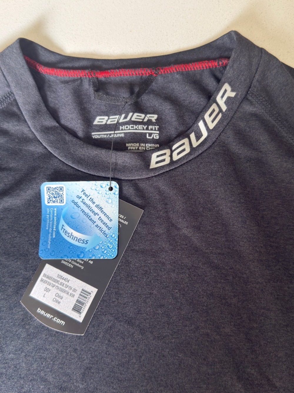 NWT Bauer Black and White Hockey Fit Youth L - Picture 8 of 9